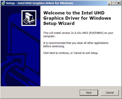 Intel UHD Graphics 710 - 770 Drivers 31.0.101.4953